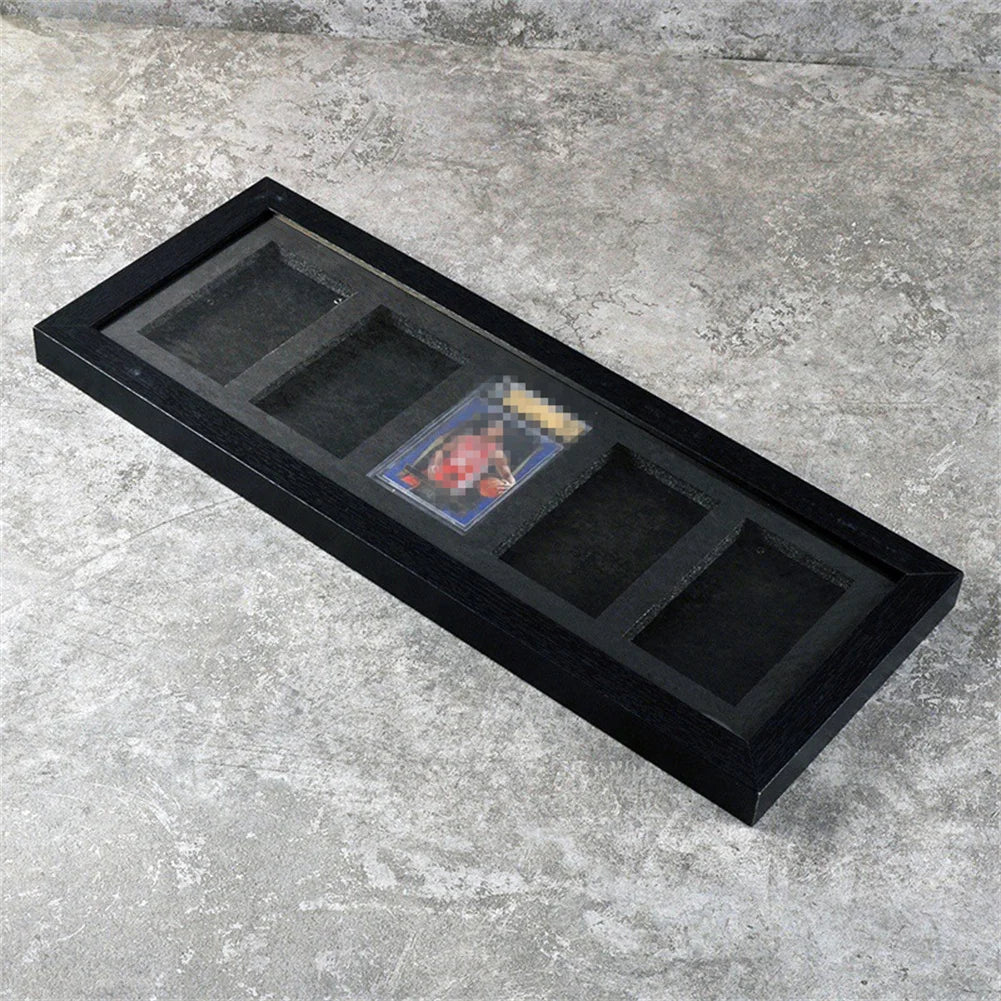 Premium Wooden Display Case Frame: Graded Slabs & Magnetic Bricks