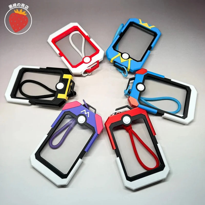 Mini Acrylic Pokémon Card Display Brick: Keychain & Bag Pendant Case