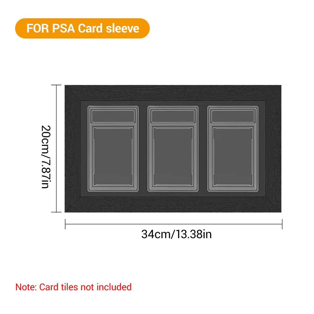 Premium Wooden Display Case Frame: Graded Slabs & Magnetic Bricks