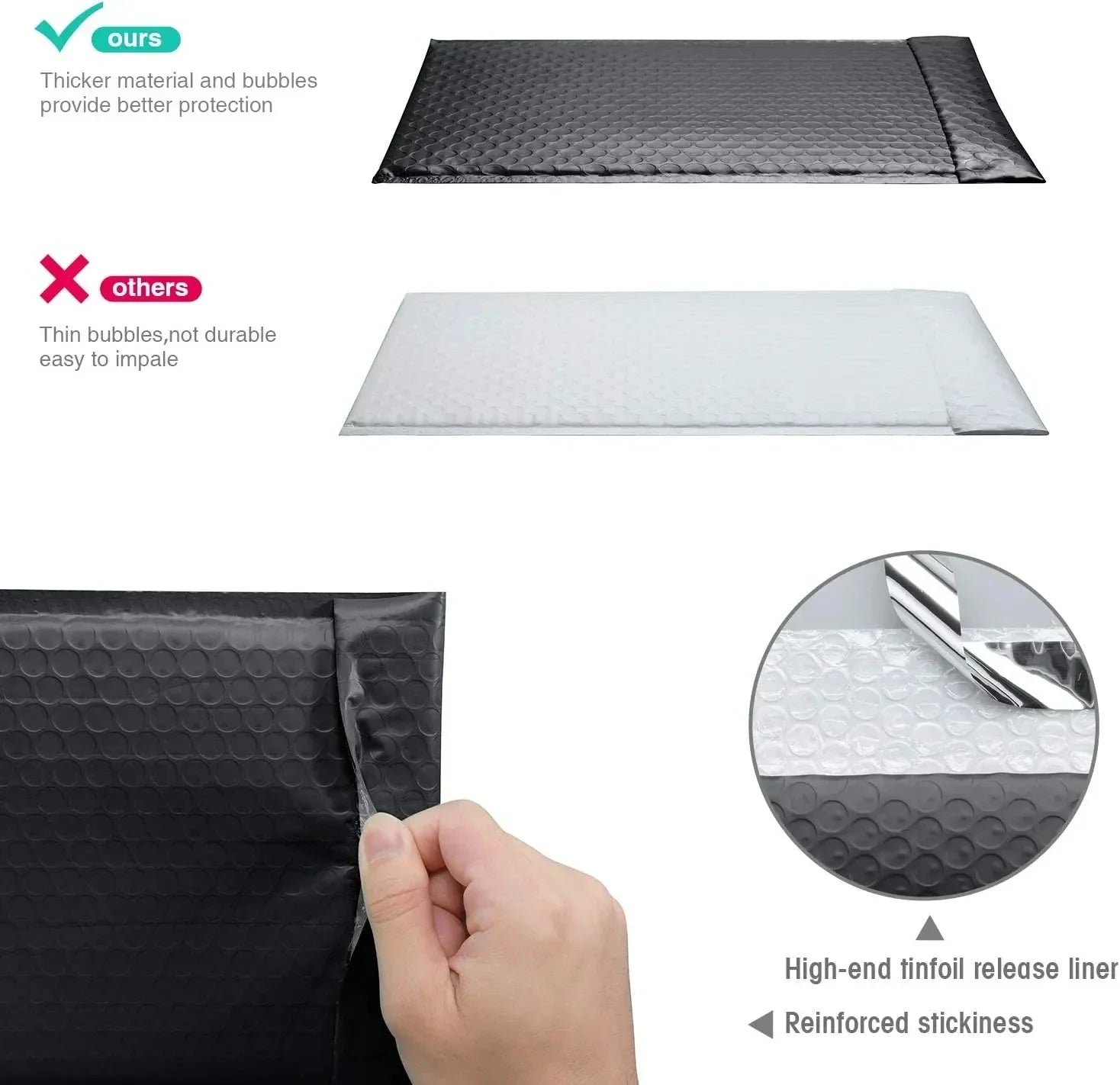 100-Pack Premium Cushioned Bubble Mailers