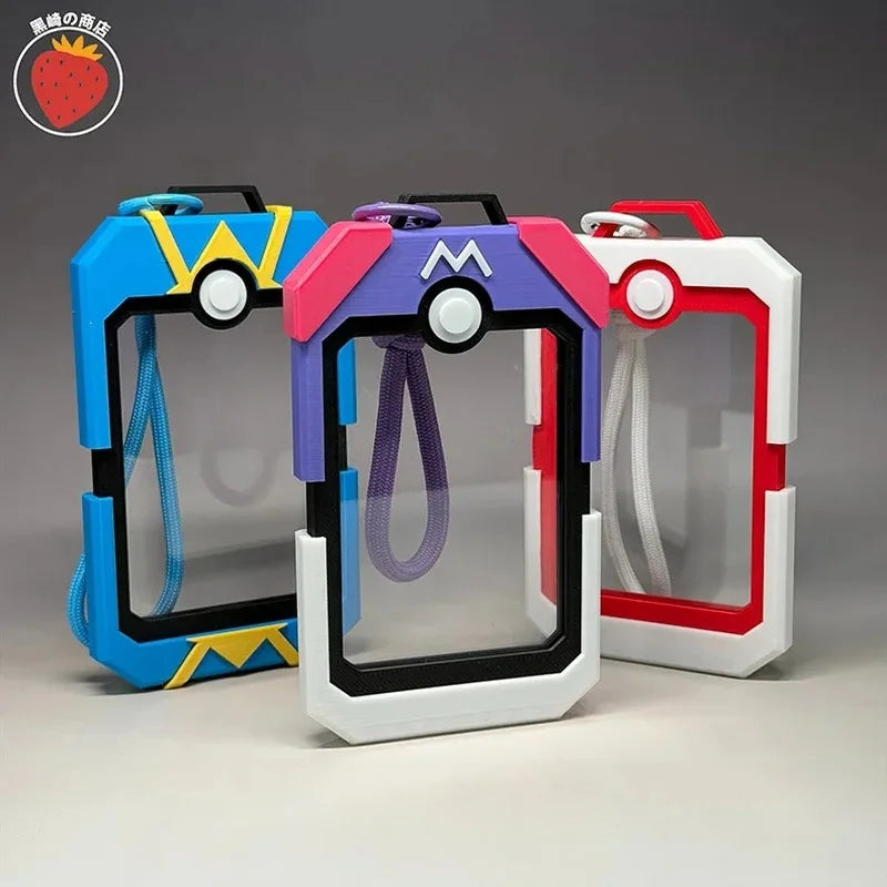 Mini Acrylic Pokémon Card Display Brick: Keychain & Bag Pendant Case