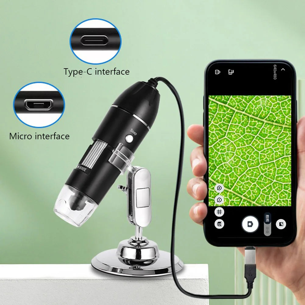 Eco Portable Digital Microscope: HD Camera & LED Magnifier